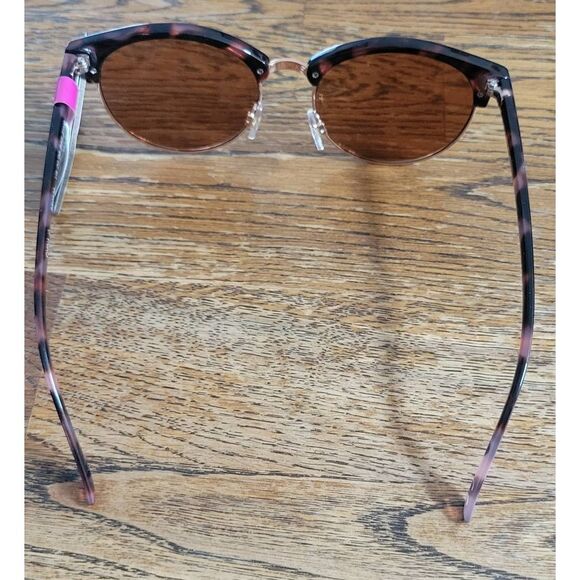 Foster Grant Pink Tortoise Shell/Rose Gold Mirrored Sunglasses 100%UV MaxBlock - Picture 4 of 6
